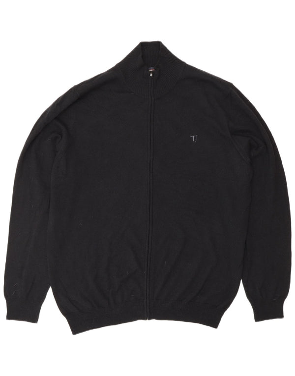 Maglione Cardigan Uomo TRUSSARDI JEANS 3XL Lana Nera