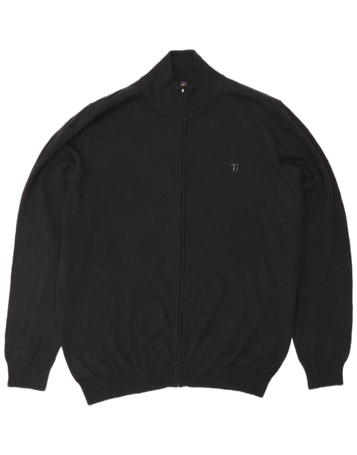 Maglione Cardigan Uomo TRUSSARDI JEANS 3XL Lana Nera