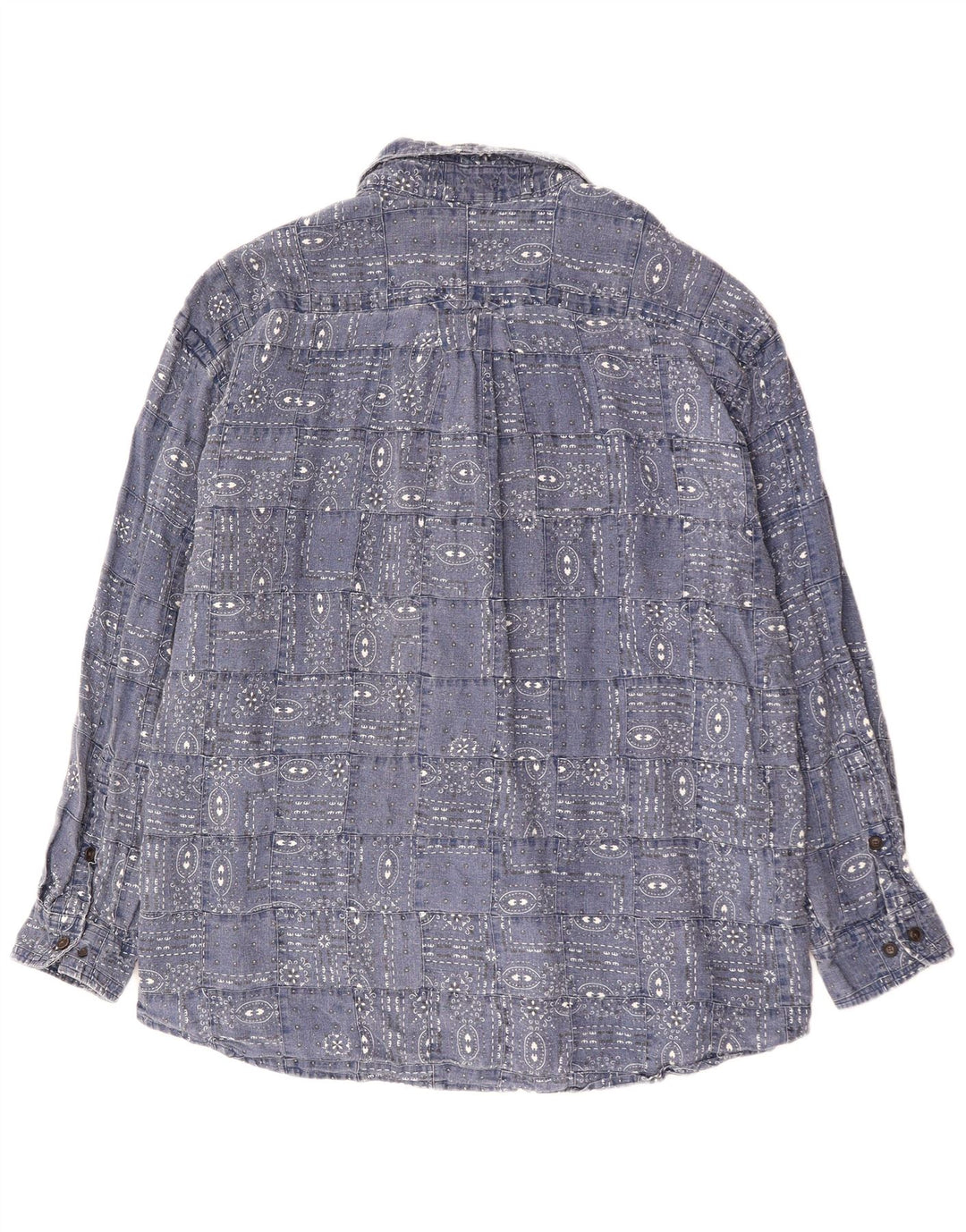 Camicia da uomo ORVIS 2XL Lino geometrico blu navy