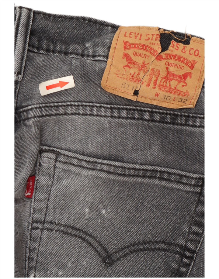 Jeans Levi's 511 Slim da donna W30 L28 in cotone grigio