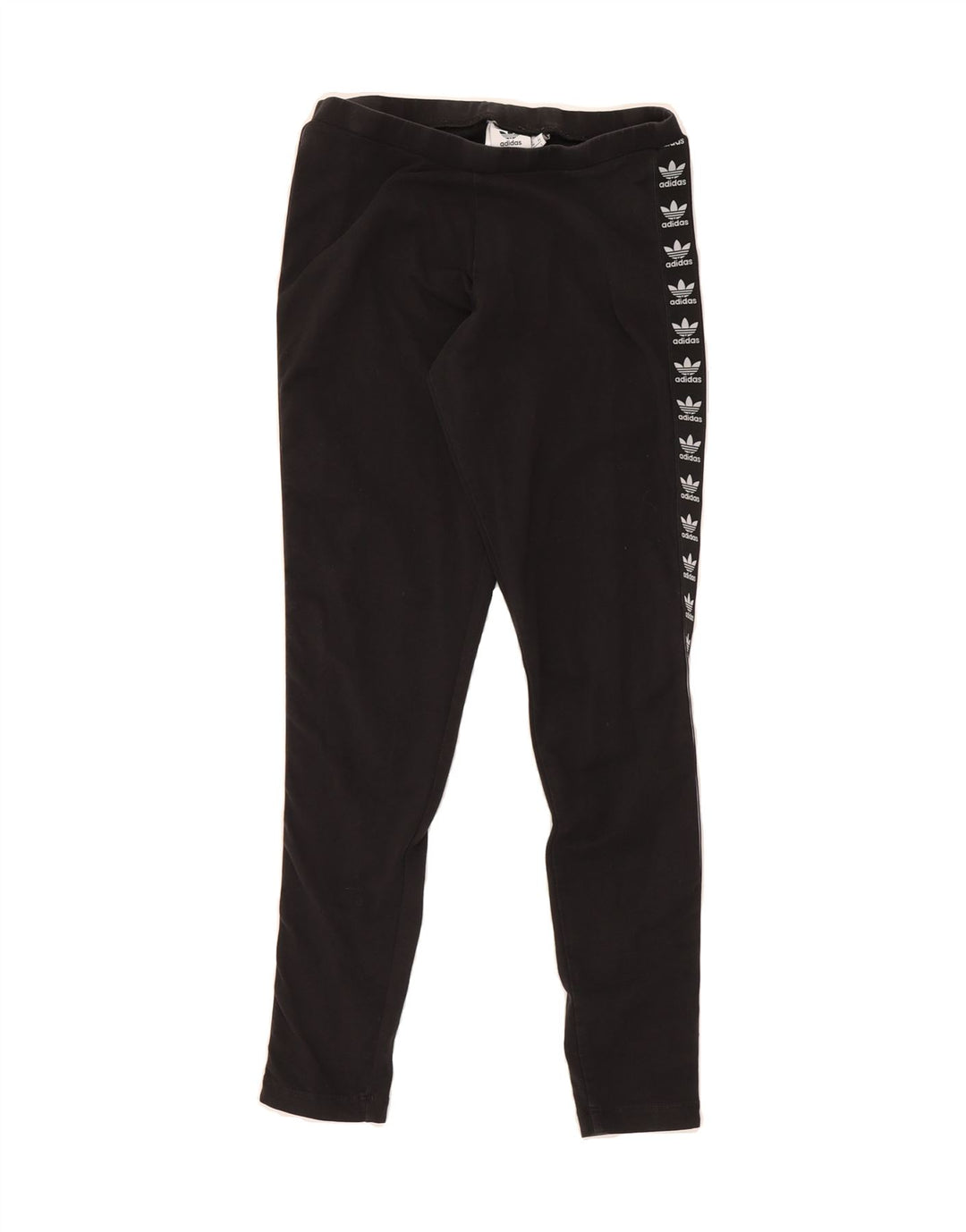 ADIDAS Womens Graphic Leggings UK 10 Small  Black Cotton Vintage Adidas and Second-Hand Adidas from Messina Hembry 