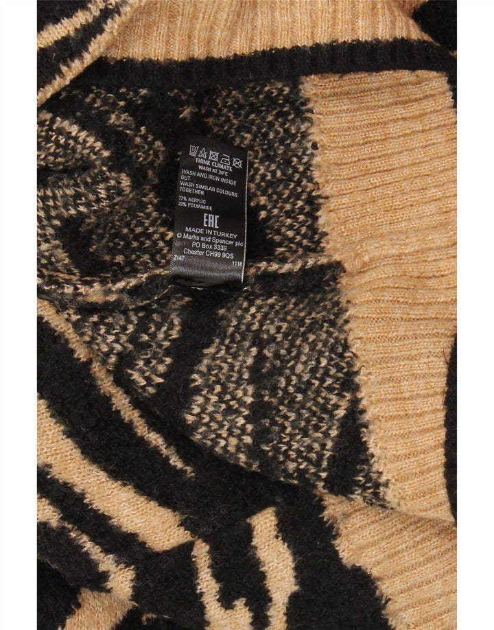 Maglione maglione con scollo a barca da donna Marks & Spencer UK 10 piccolo nero