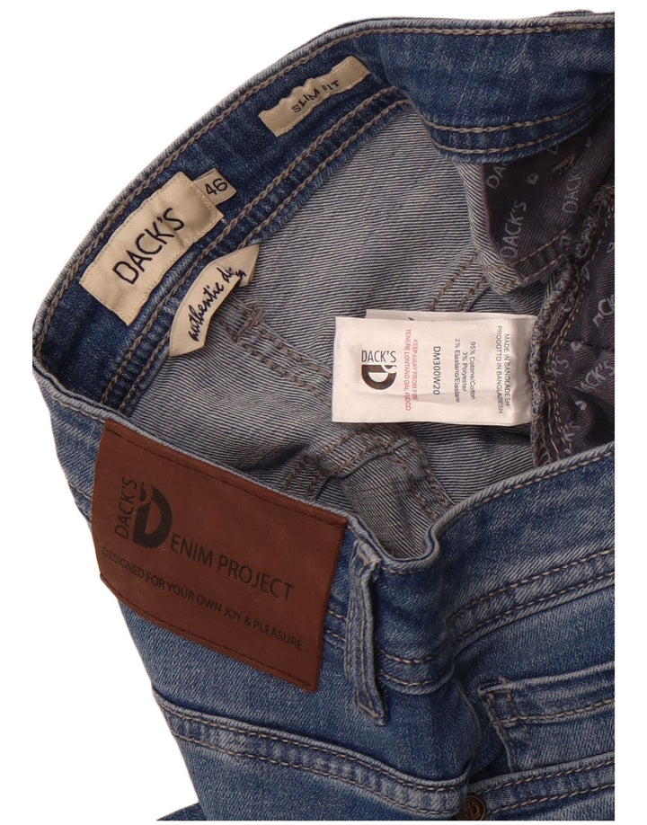 Jeans slim da uomo Dack IT 46 Small W30 L26 Cotone blu