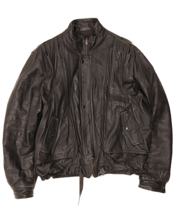 Giacca in pelle vintage da uomo UK 42 XL Rossa