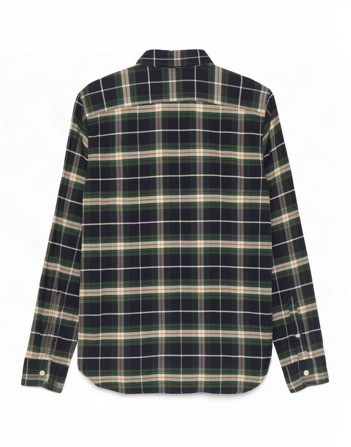 Camicia Levi's da uomo in flanella di cotone a quadri verde medio