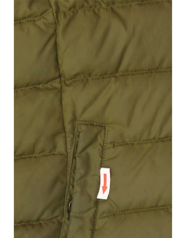 Giacca imbottita con cappuccio da donna Tommy Hilfiger UK 10 piccola poliestere kaki