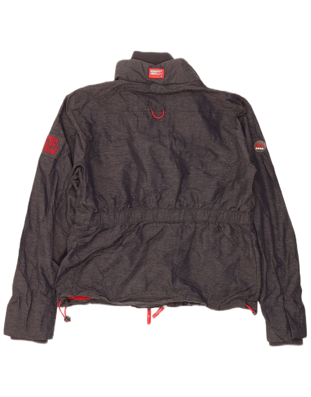 Giacca a vento da donna SUPERDRY UK 18 XL Poliestere grigio