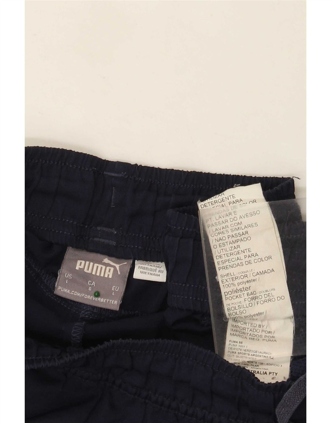 Pantaloncini sportivi da uomo Puma Bermuda grandi in poliestere blu navy