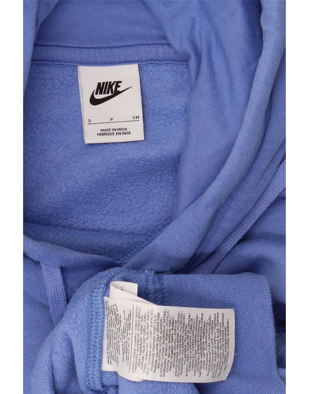 Felpa con cappuccio da uomo NIKE piccola in cotone blu