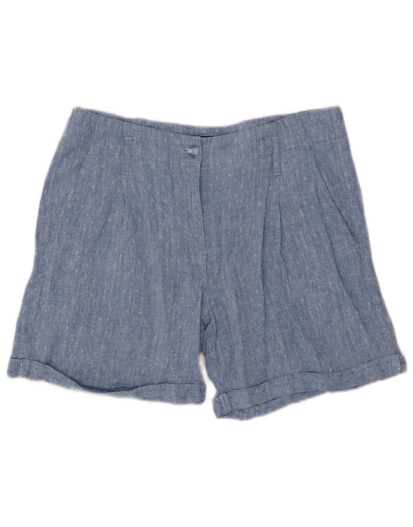 Pantaloncini chino pegged da donna Marks & Spencer UK 12 medi W32 blu geometrici