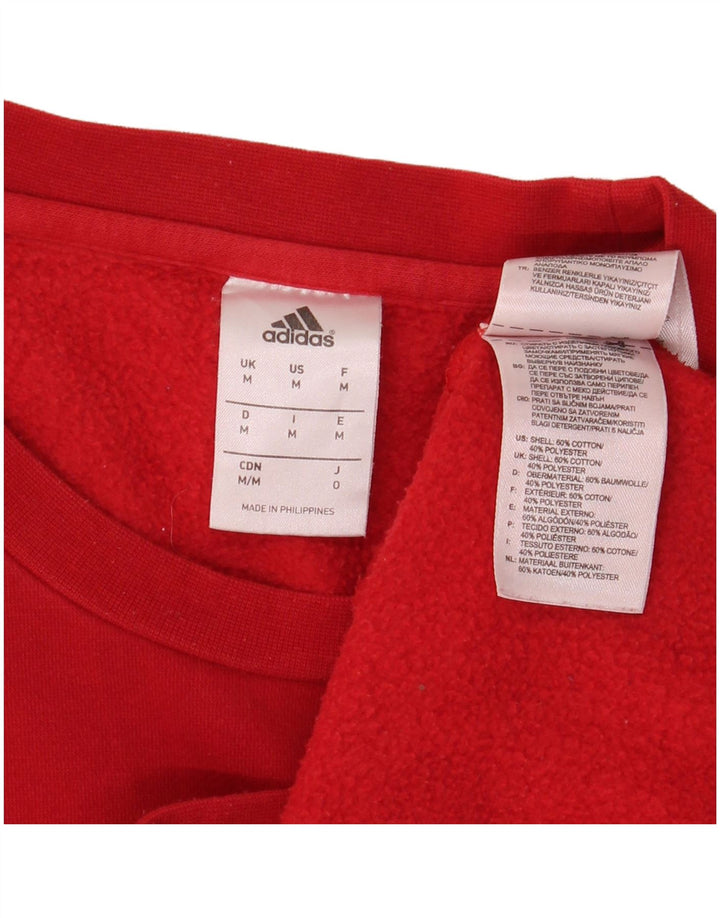 Felpa da uomo ADIDAS maglione rosso medio in cotone