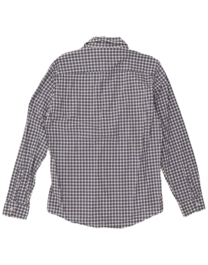 BENETTON Camicia Slim da Uomo in Cotone a Quadri Grandi Blu