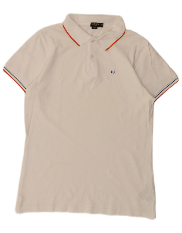 Polo Liu Jo Uomo Slim Fit Small Bianca in Cotone