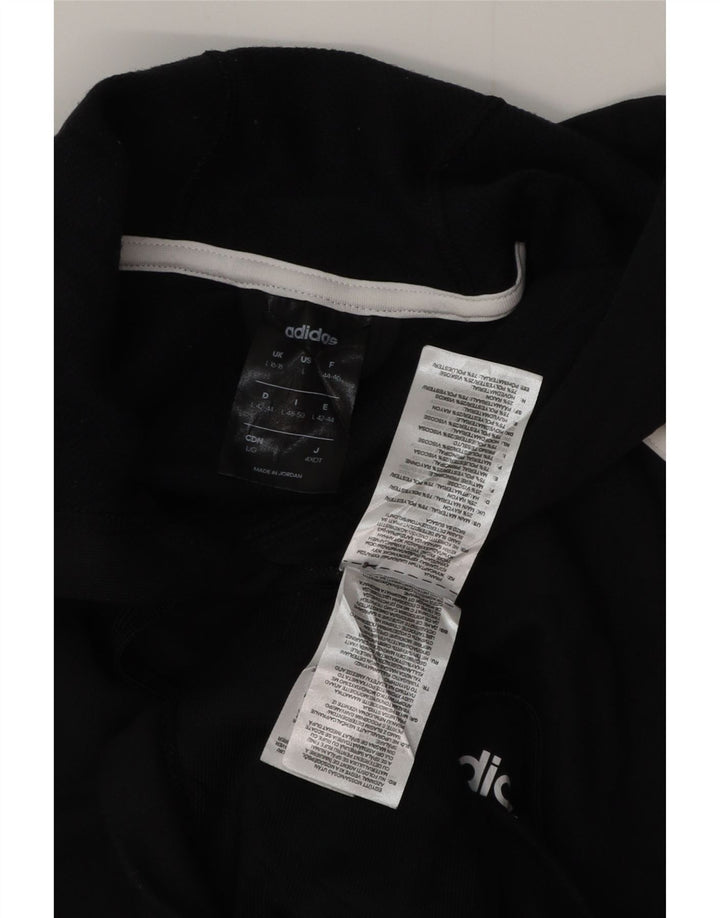 Maglione con cappuccio Adidas Climalite da donna UK 16/18 Large Nero Poliestere