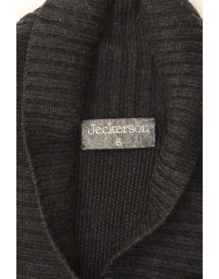 Maglione cardigan doppio petto da donna Jeckerson UK 10 piccolo grigio