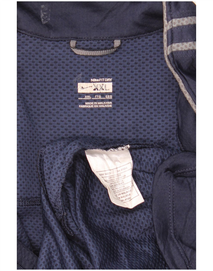 Giacca da tuta da uomo NIKE 2XL Poliestere a righe blu navy