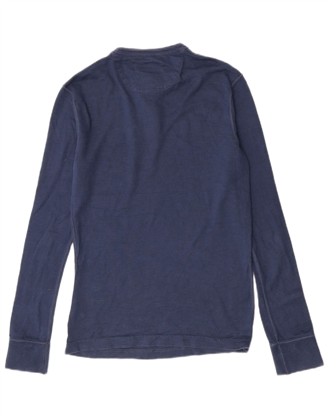 Top da uomo Superdry a maniche lunghe piccolo in cotone blu navy