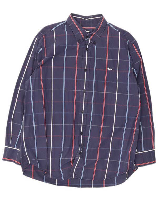 Camicia da uomo Regular Fit Harmont & Blaine 2XL a quadri blu