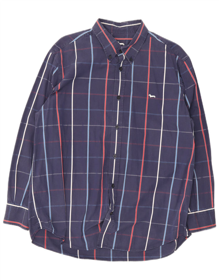 Camicia da uomo Regular Fit Harmont & Blaine 2XL a quadri blu