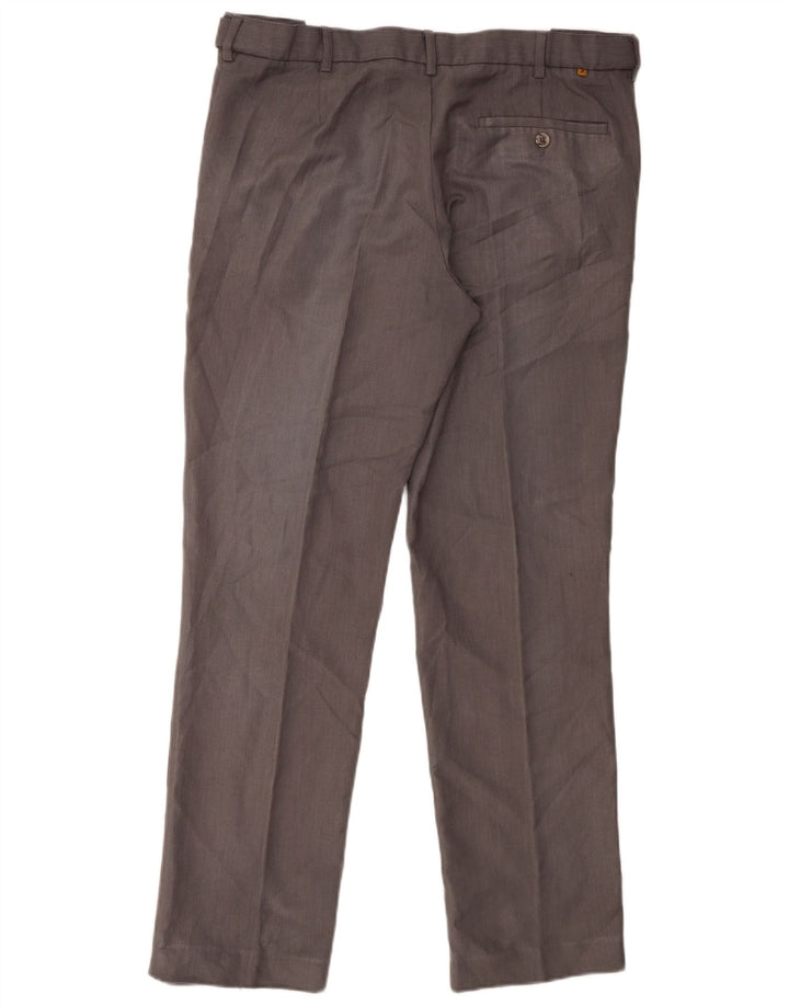 Pantaloni chino classici dritti da uomo Farah W36 L31 poliestere grigio
