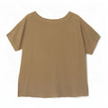 Top camicetta da donna vintage UK 16 grande color kaki