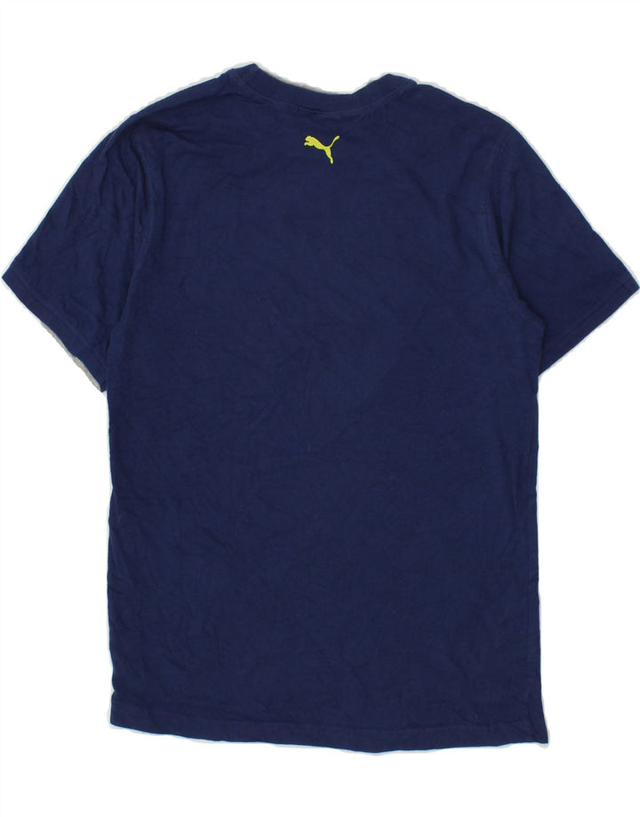 PUMA Boys Graphic T-Shirt Top 9-10 Years Medium  Navy Blue Cotton Vintage Puma and Second-Hand Puma from Messina Hembry 