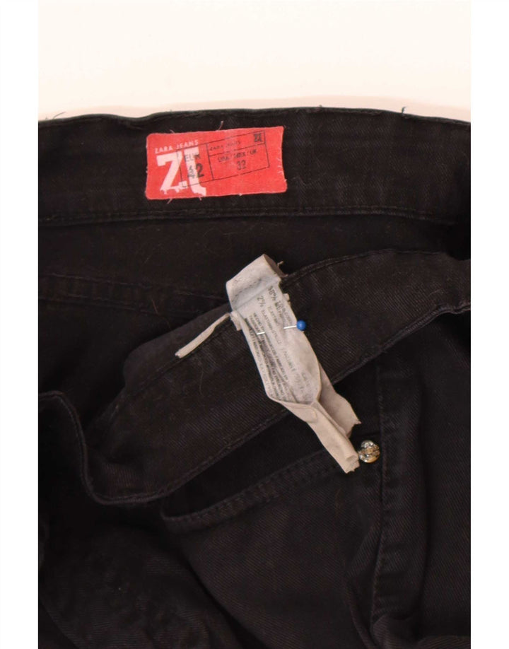 Jeans dritti da donna Zara EU 42 Large W32 L34 cotone nero