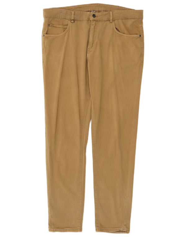Pantaloni casual slim da uomo Zara EU 44 Large W34 L30 Beige
