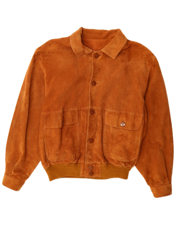 Giubbotto bomber da uomo in pelle scamosciata VINTAGE IT 52 XL in pelle beige