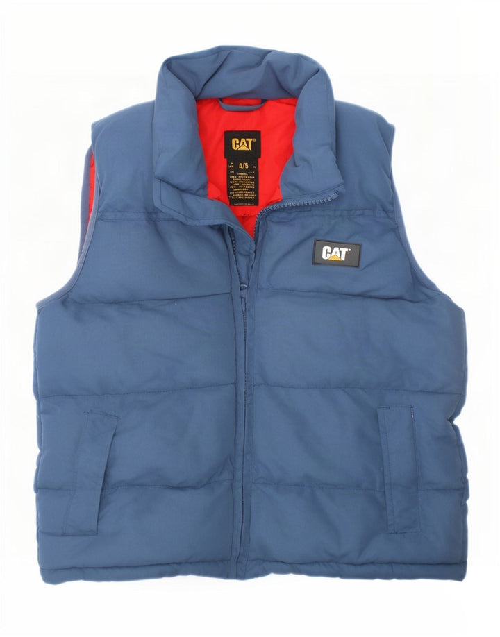 Gilet imbottito per ragazzi Caterpillar 4-5 anni in poliestere blu