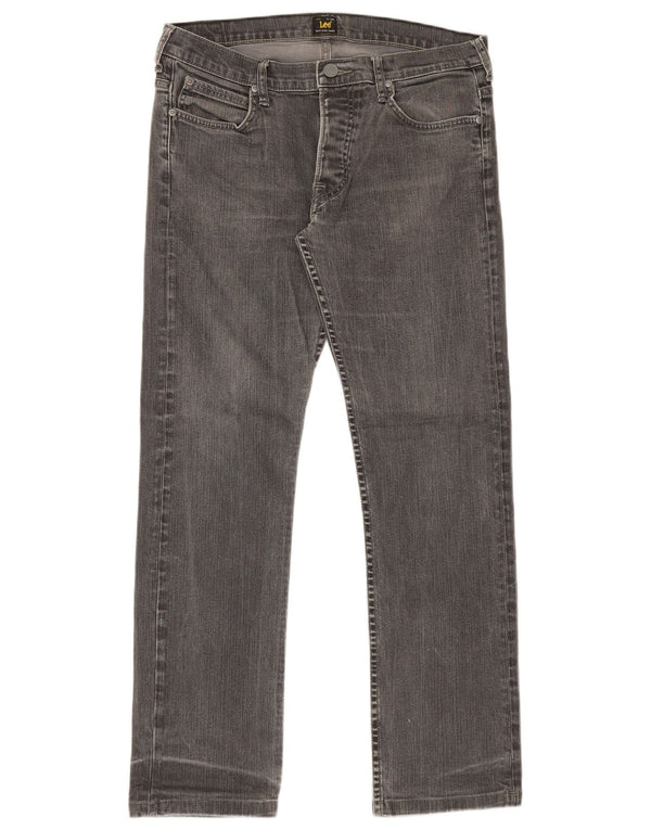Jeans dritti da uomo Lee Powell W34 L30 cotone grigio