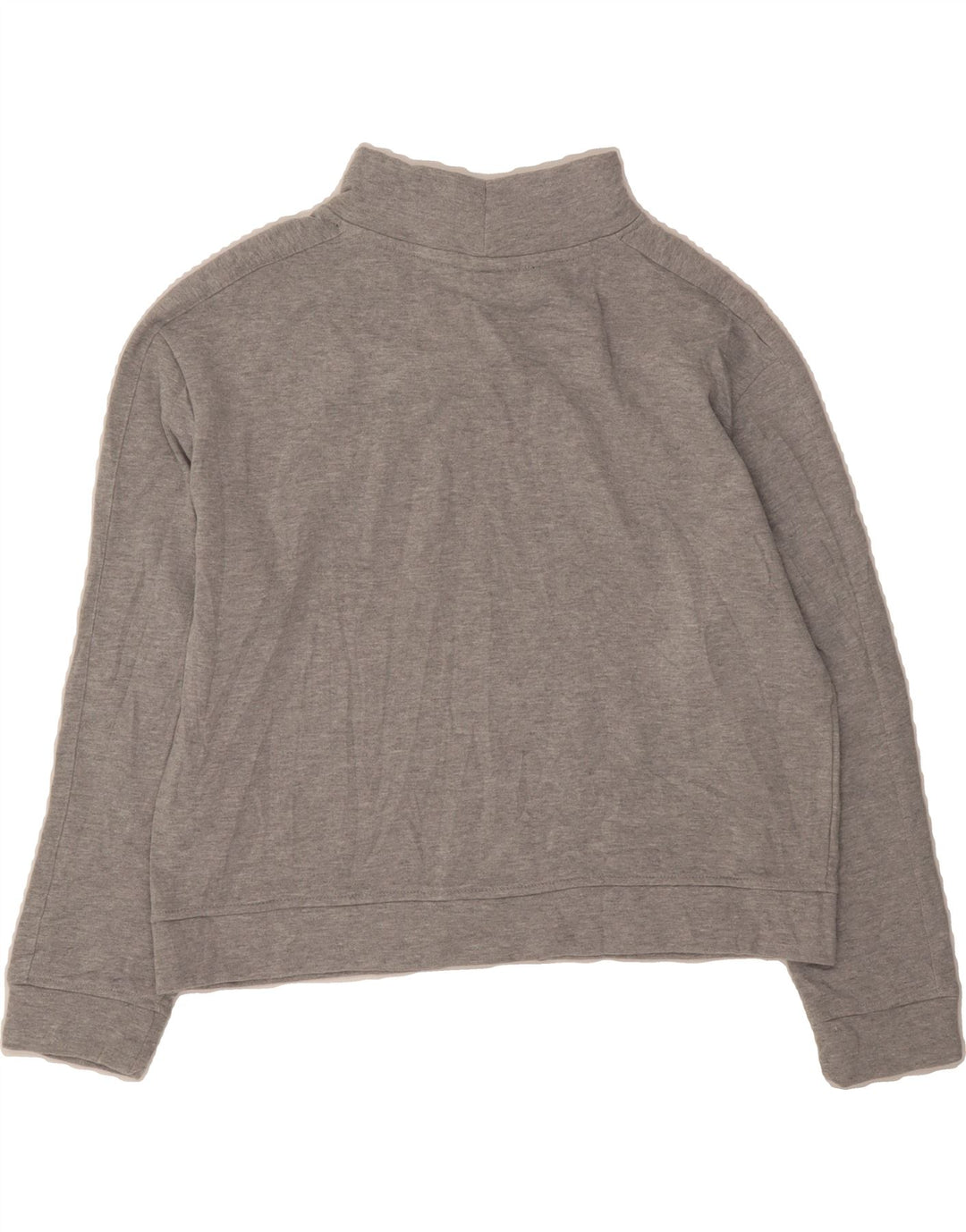 TOMMY HILFIGER Womens Crop Sweatshirt Jumper UK 14 Medium Grey Cotton Vintage Tommy Hilfiger and Second-Hand Tommy Hilfiger from Messina Hembry 