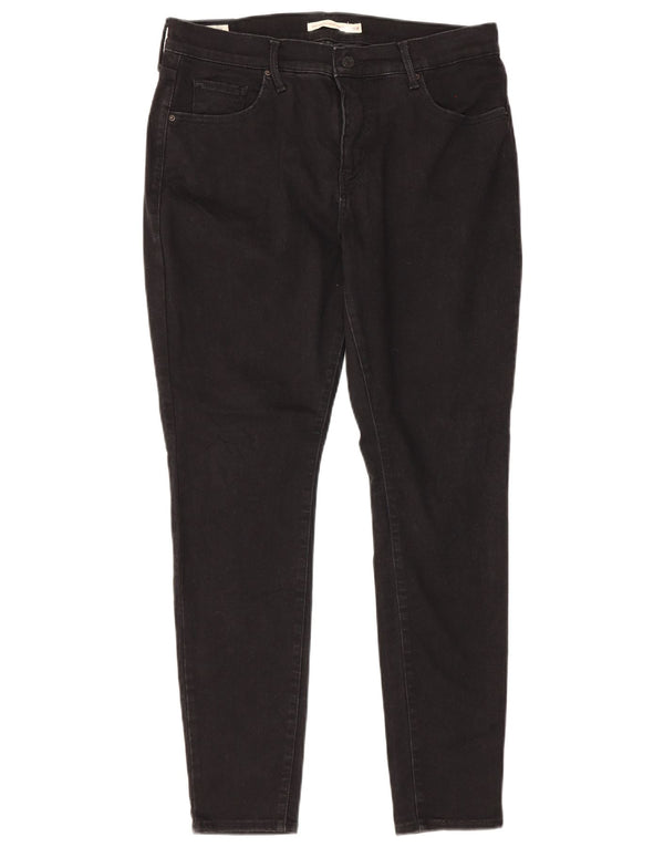 Levi's Uomo 311 Shaping Skinny Jeans US 16 2XL W34 L29 Cotone Nero