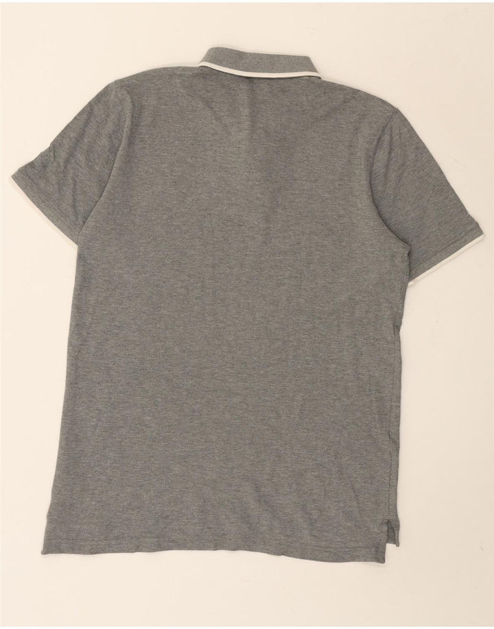 Polo da uomo Puma in cotone grigio medio