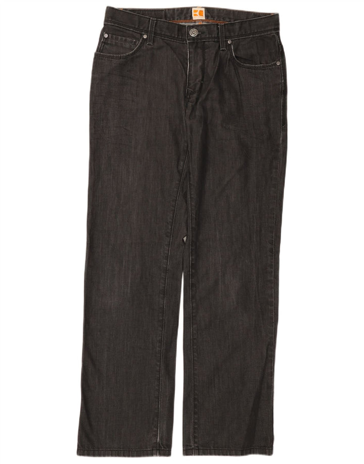 Jeans dritti da donna HUGO BOSS W33 L32 cotone grigio