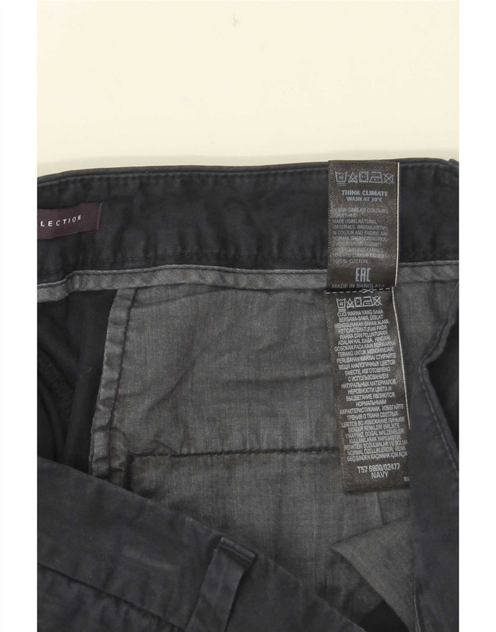 Pantaloni chino da donna Marks & Spencer UK 12 medi W32 L26 Blu navy