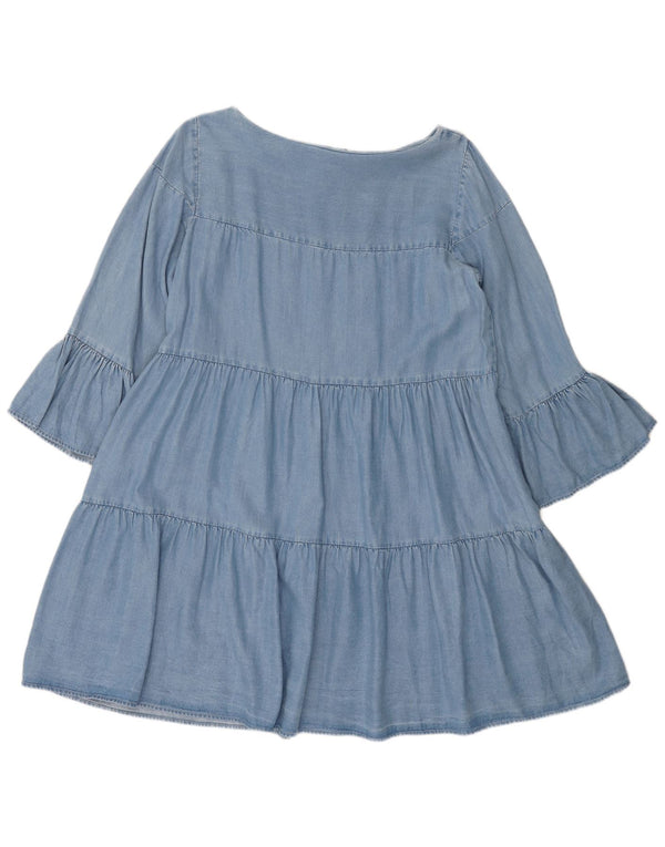 Abito in denim oversize con maniche a 3/4 da donna Zara UK 6 XS Lyocell blu
