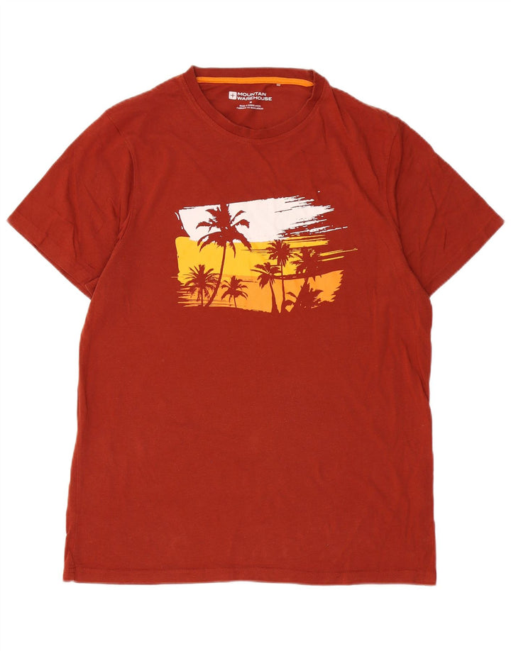MOUNTAIN WAREHOUSE T-shirt grafica da uomo Top rosso medio in cotone