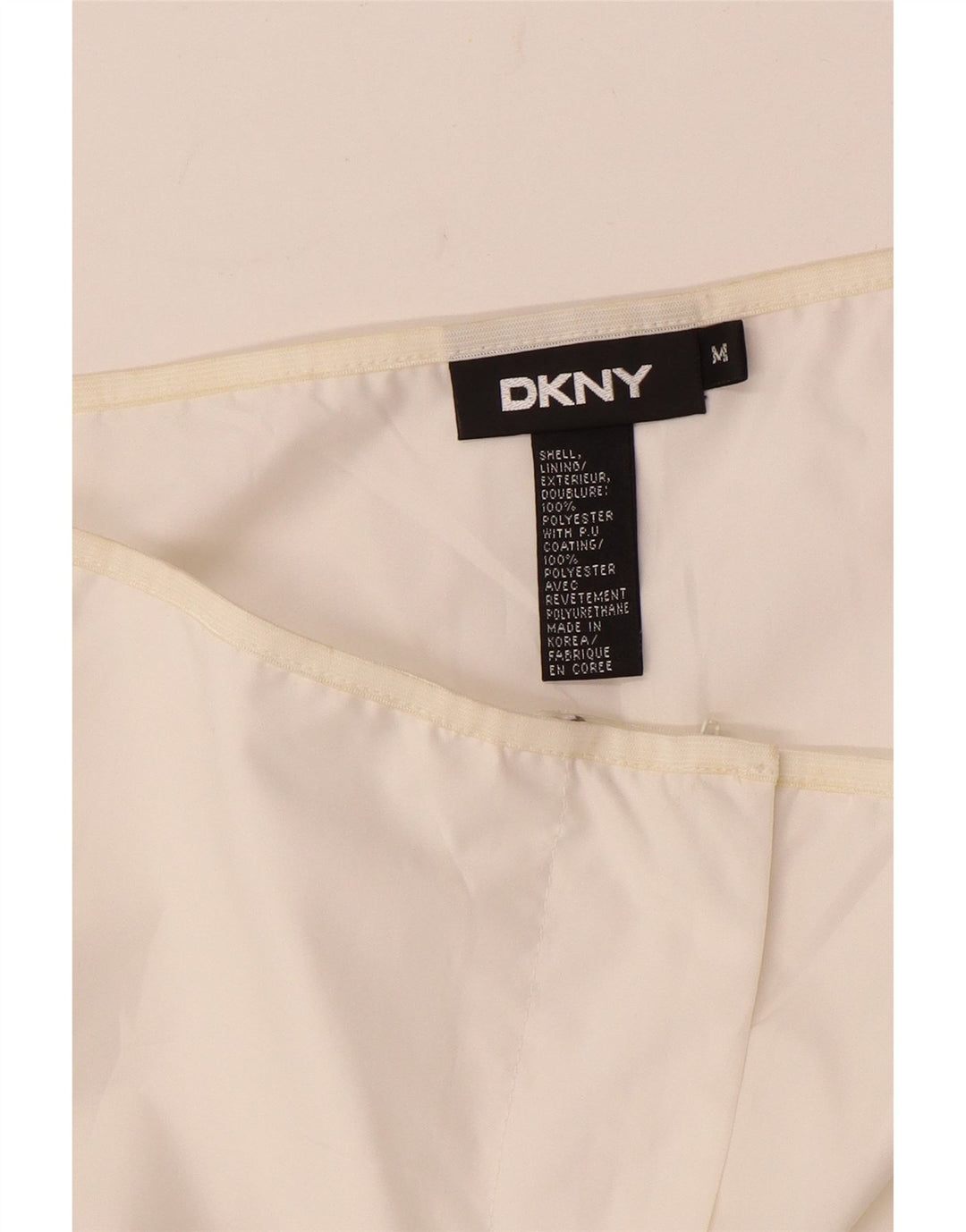 Pantaloni casual dritti da donna Dkny medi W30 L28 poliestere bianco