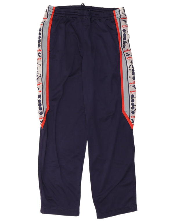 DIADORA Mens Graphic Tracksuit Trousers Joggers XL Navy Blue Colourblock