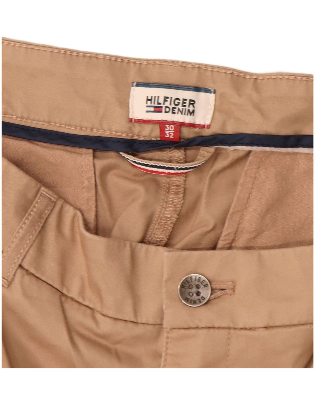 TOMMY HILFIGER Pantaloni chino slim da donna W30 L28 Cotone beige
