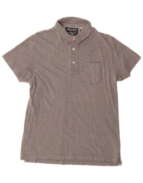 Polo da uomo Woolrich XL in cotone grigio