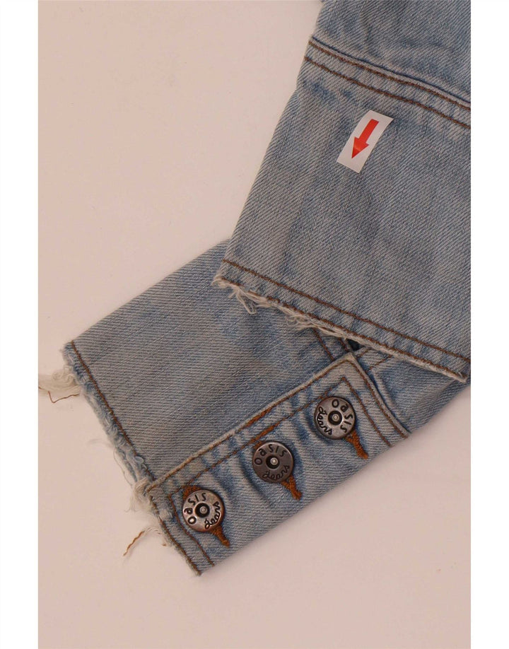 Giacca in denim da donna Oasis UK 12 Cotone blu medio