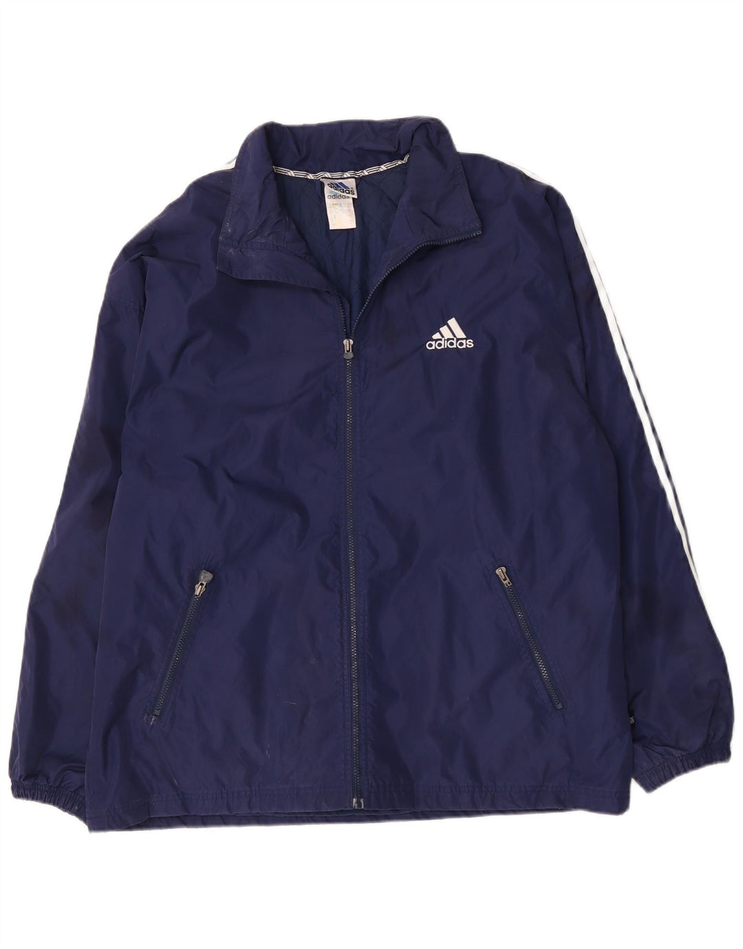 Giacca a vento da uomo Adidas UK 44/46 Large Blu Navy in poliammide