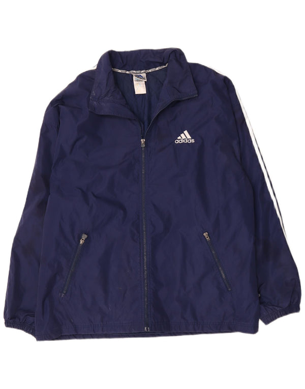 Giacca a vento da uomo Adidas UK 44/46 Large Blu Navy in poliammide