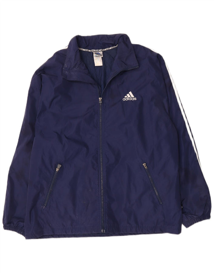 Giacca a vento da uomo Adidas UK 44/46 Large Blu Navy in poliammide