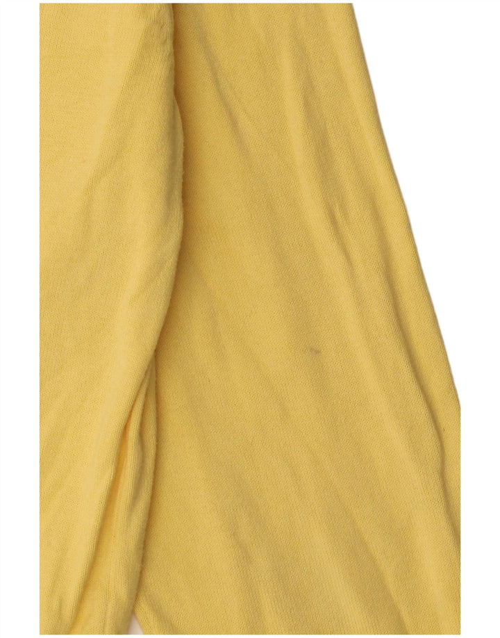 Maglione maglione con scollo a V da uomo Tommy Hilfiger in cotone giallo medio