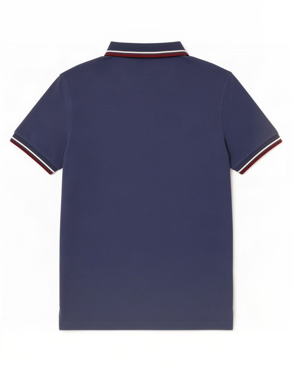Polo da uomo Fred Perry in cotone a righe medie blu navy