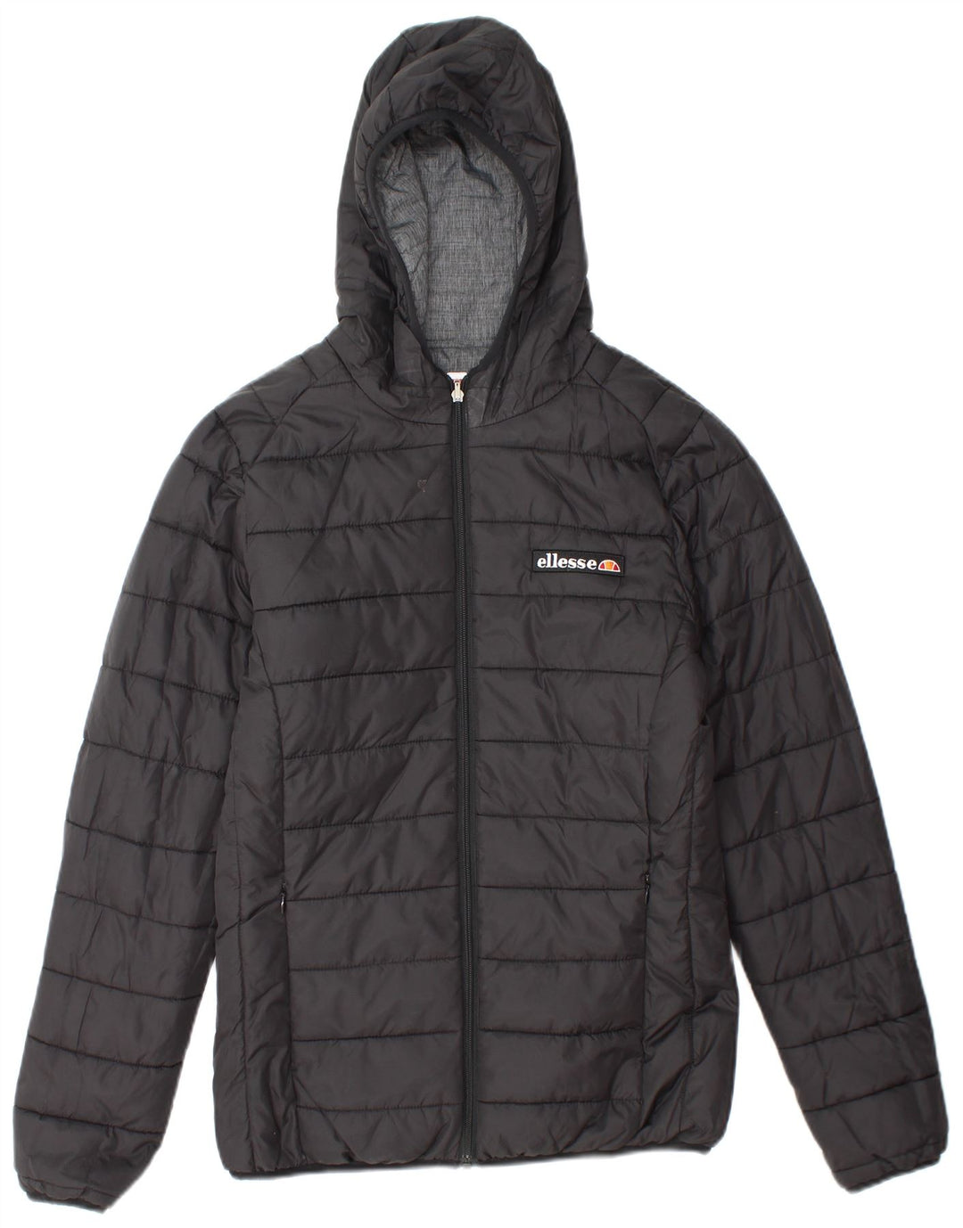Giacca imbottita reversibile con cappuccio oversize da donna Ellesse UK 10 piccola grigia