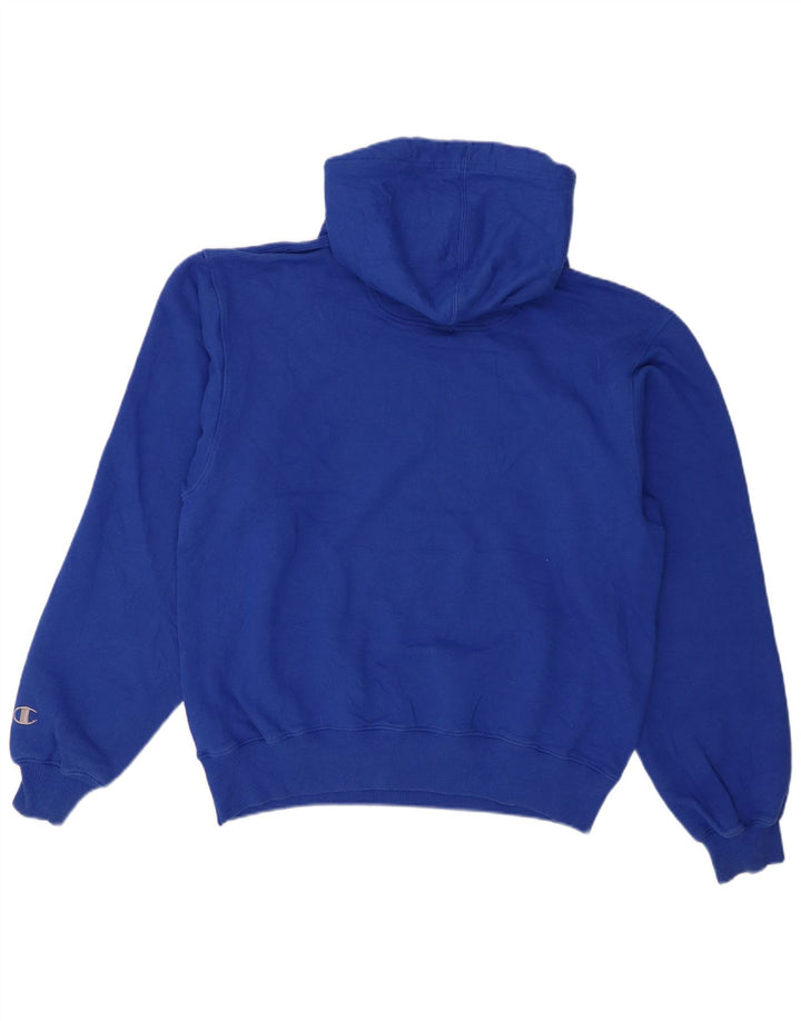 Felpa con cappuccio da uomo Champion in cotone blu medio